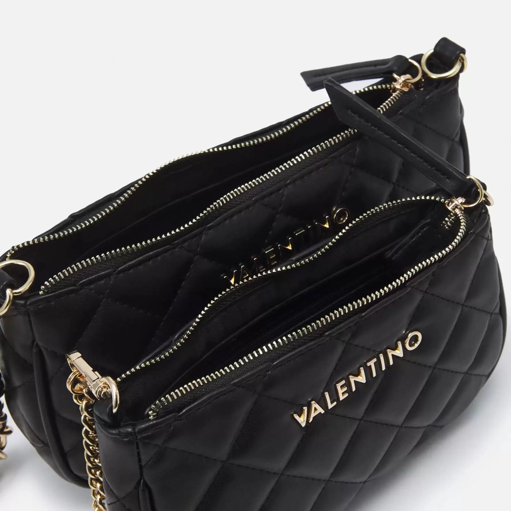 Valentino Bags Ocarina quilted cross body bag in black