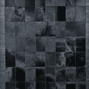 Horse Hair Fur Rug - Black Frame Crocco Frame